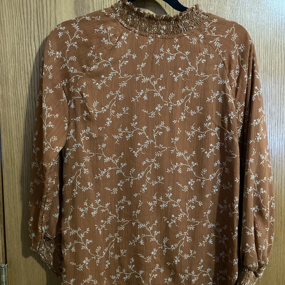 Mock neck blouse